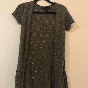 Green Calvin Klein cardigan
